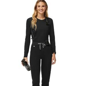 FIGS Supersoft Longsleeve Underscrub Women’s Black Top XL Pima Cotton